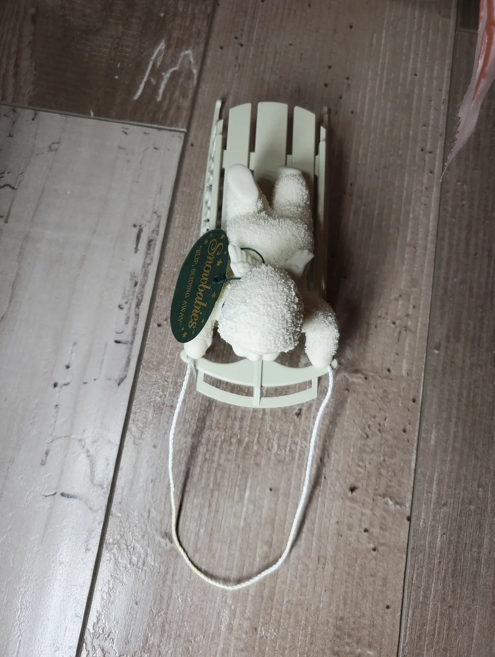 NWT Vintage Snowbabies Slip, Sliding Away Figurine Department 56